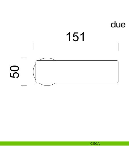 Due dnd handles con rosetta tonda cieca