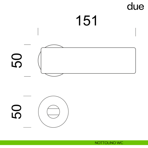 Due dnd handles con rosetta tonda nottolino wc