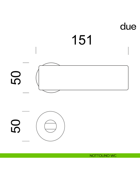 Due dnd handles con rosetta tonda nottolino wc