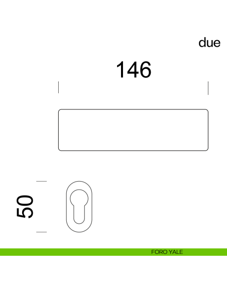 Maniglia per porta Due dnd handles con rosetta minimale Unico foro yale