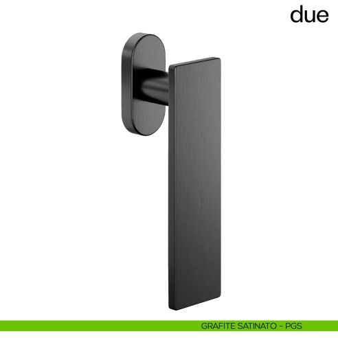 Maniglia per finestra martellina DK Due dnd grafite satinato