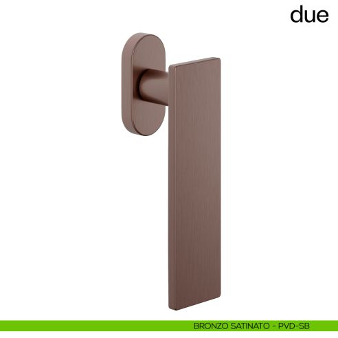 Maniglia per finestra martellina DK Due dnd bronzo satinato