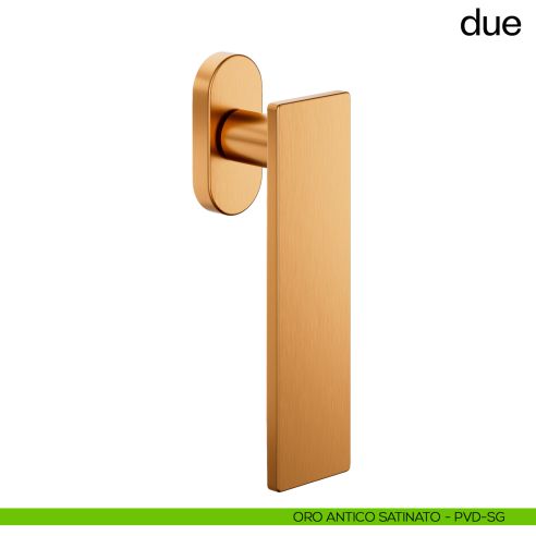 Maniglia per finestra martellina DK Due dnd oro antico satinato