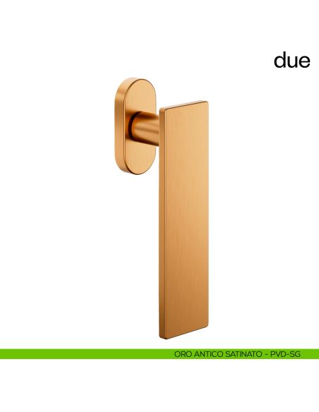 Maniglia per finestra martellina DK Due dnd oro antico satinato