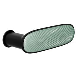 Maniglia per porta Dune dnd handles con porcellana lucida verde menta con rosetta minimale Unico