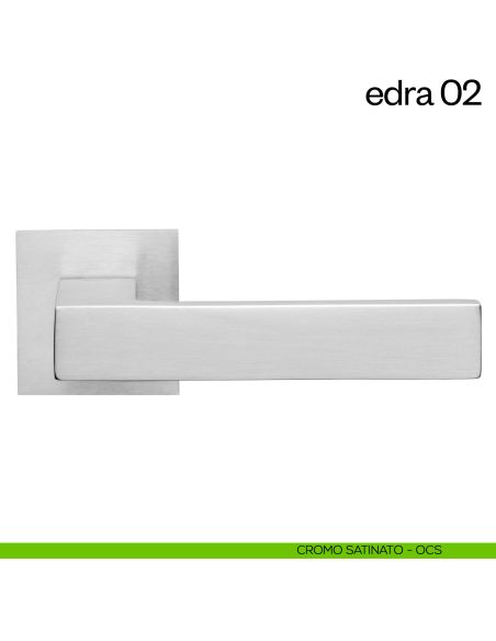 Maniglia per porta Edra 02 dnd Handles cromo satinato