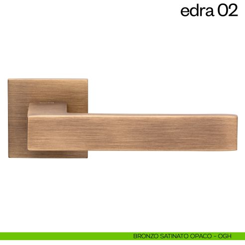 Maniglia per porta Edra 02 dnd Handles bronzo satinato opaco
