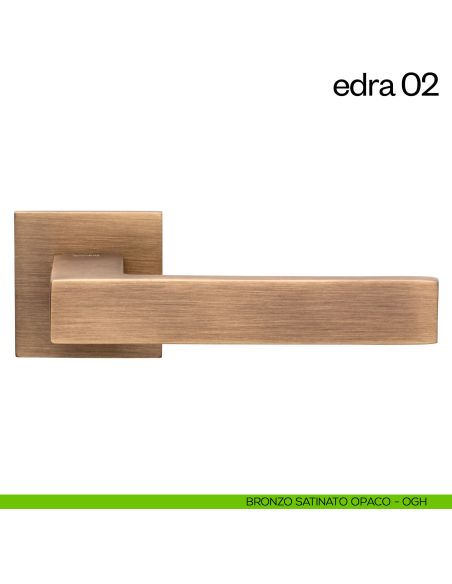 Maniglia per porta Edra 02 dnd Handles bronzo satinato opaco