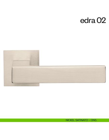 Maniglia per porta Edra 02 dnd Handles nickel satinato