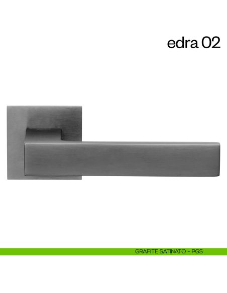 Maniglia per porta Edra 02 dnd Handles PVD grafite satinato