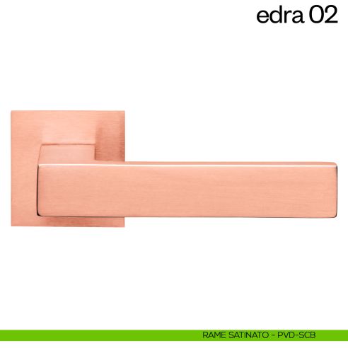 Maniglia per porta Edra 02 dnd Handles PVD rame satinato