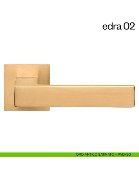 Maniglia per porta Edra 02 dnd Handles PVD oro antico satinato