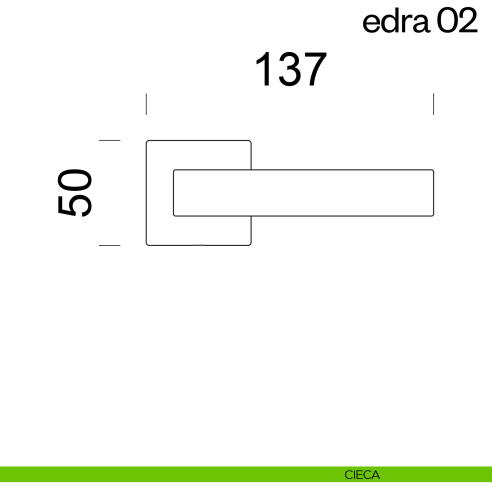 Maniglia per porta Edra 02 dnd Handles cieca