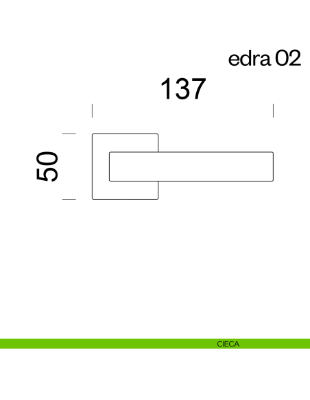 Maniglia per porta Edra 02 dnd Handles cieca