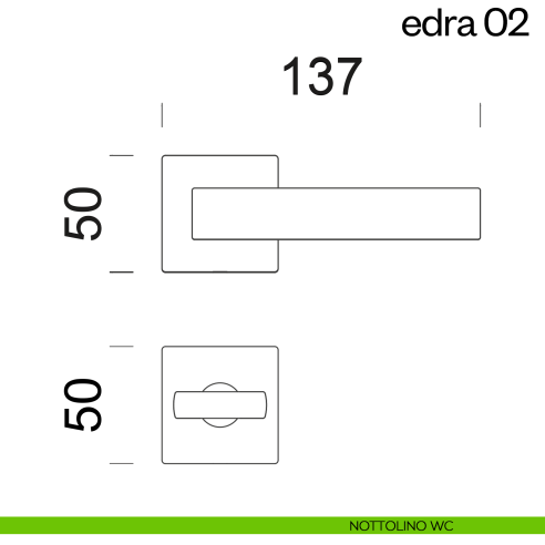 Maniglia per porta Edra 02 dnd Handles nottolino wc