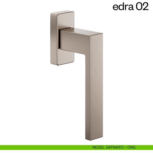 Maniglia per finestra martellina DK Edra 02 dnd nickel satinato