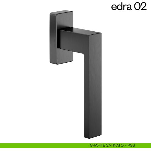 Maniglia per finestra martellina DK Edra 02 dnd PVD grafite satinato