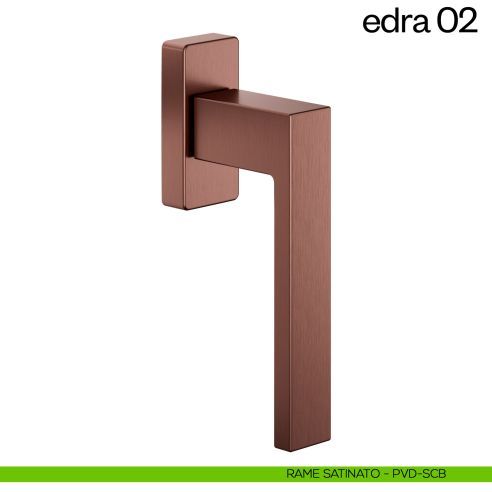 Maniglia per finestra martellina DK Edra 02 dnd PVD rame satinato