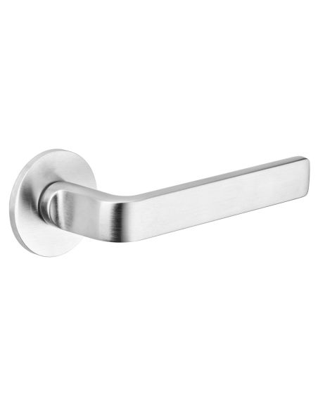 Maniglia per porta Elena dnd Handles con rosetta e bocchetta quadrata fine