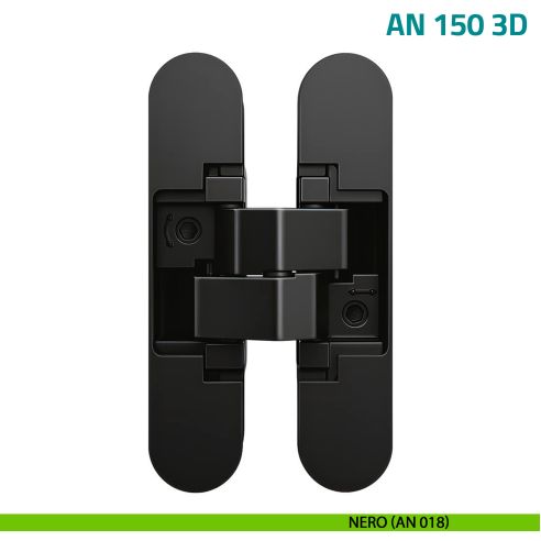 Cerniera a scomparsa regolabile per porta Anselmi AN 150 3D - nero