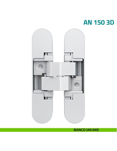 Cerniera a scomparsa regolabile per porta Anselmi AN 150 3D - bianco