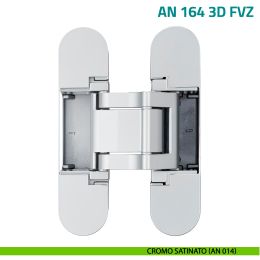 Cerniera a scomparsa per porta spessore 40 mm e rivestimento telaio fino a 14 mm Anselmi AN 164 3D FVZ 14/40 2