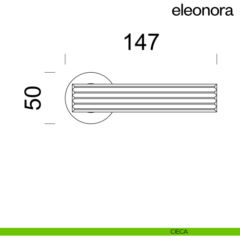 Maniglia per porta Eleonora dnd handles con rosetta tonda cieca