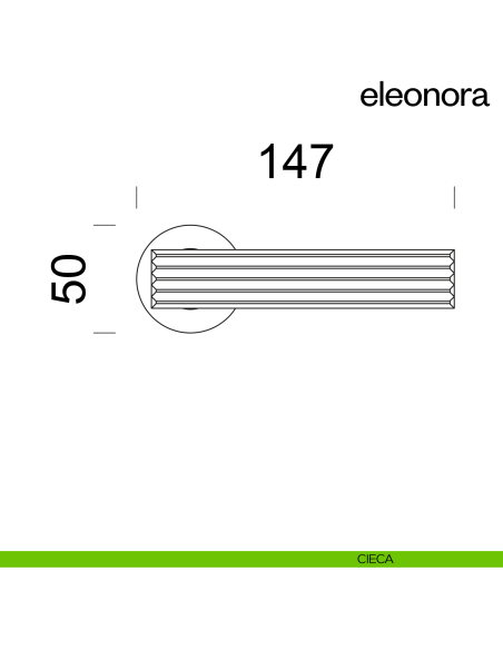 Maniglia per porta Eleonora dnd handles con rosetta tonda cieca