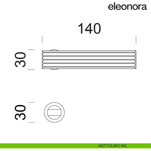 Maniglia per porta Eleonora dnd handles con rosetta minimale Unico nottolino wc