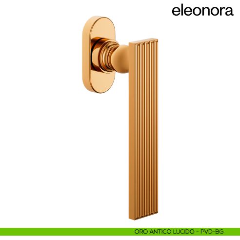 Maniglia per finestra martellina DK Eleonora dnd Handles oro antico lucido