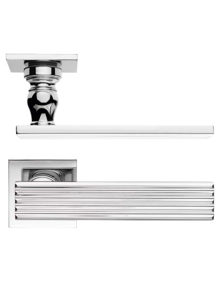 Maniglia per porta Eleonora 02 dnd handles con rosetta quadrata