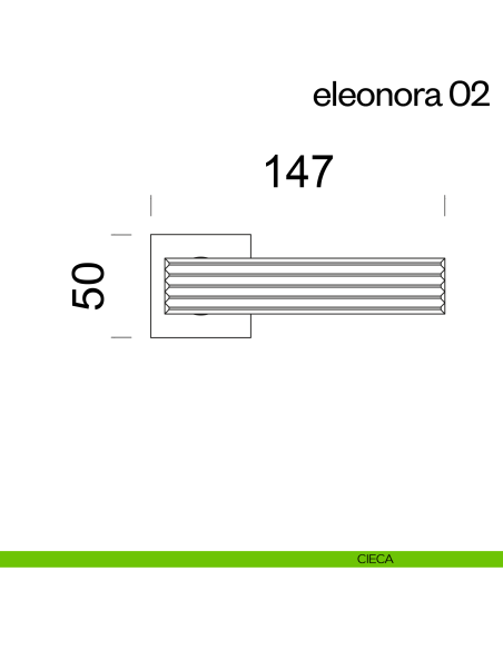 Maniglia per porta Eleonora 02 dnd handles con rosetta quadrata cieca