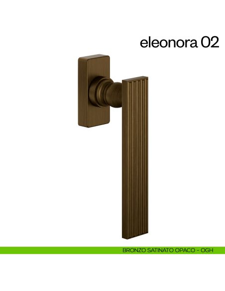 Maniglia per finestra martellina DK Eleonora 02 dnd Handles bronzo satinato opaco