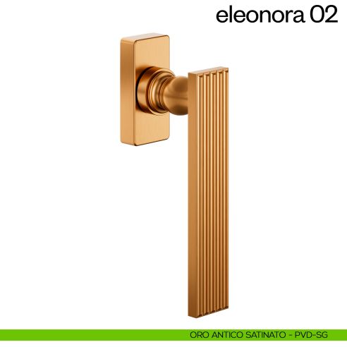 Maniglia per finestra martellina DK Eleonora 02 dnd Handles oro antico satinato