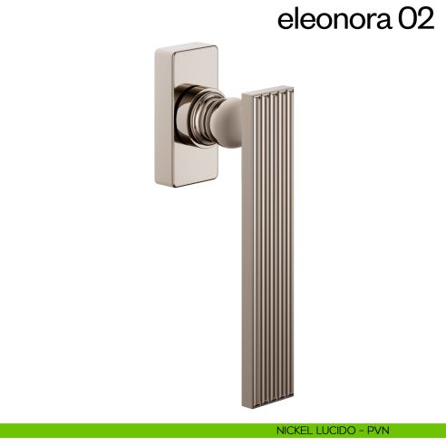 Maniglia per finestra martellina DK Eleonora 02 dnd Handles nickel lucido