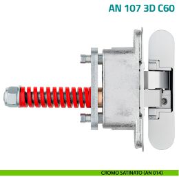 Cerniera a scomparsa con sistema di chiusura automatica per porta Anselmi AN 107 3D C60 2