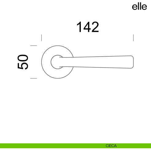 Maniglia per porta Elle dnd Handles cieca