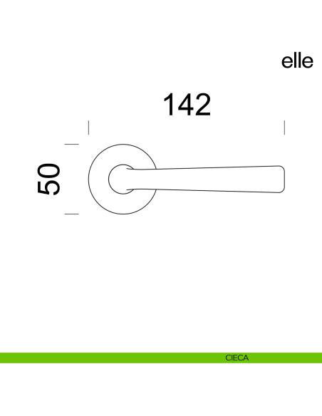 Maniglia per porta Elle dnd Handles cieca