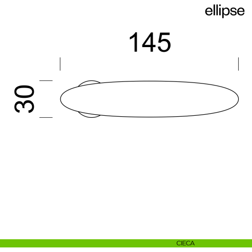 Maniglia per porta Ellipse dnd Handles con rosetta minimale Unico cieca