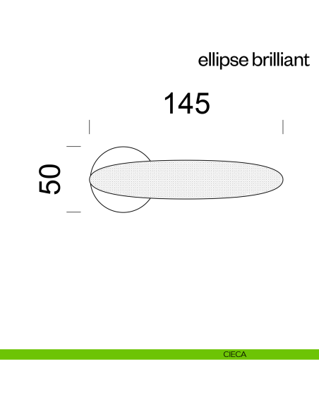Maniglia per porta Ellipse Brilliant dnd Handles cieca
