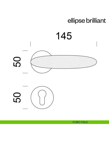 Maniglia per porta Ellipse Brilliant dnd Handles foro yale