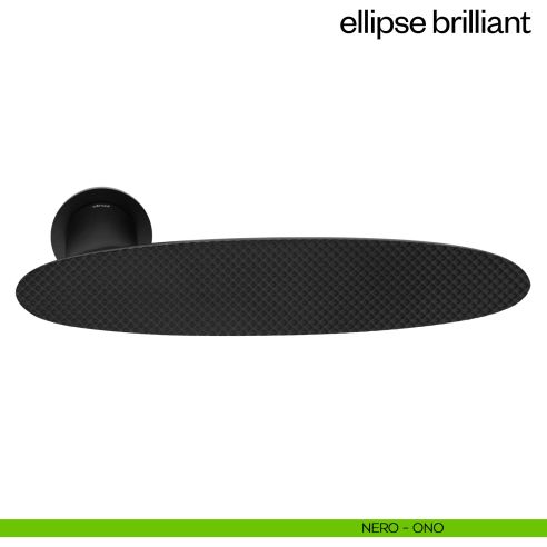 Maniglia per porta Ellipse Brilliant dnd Handles con rosetta minimale Unico nero