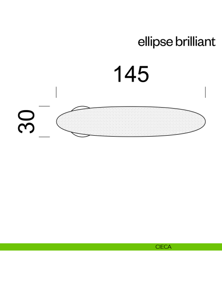 Maniglia per porta Ellipse Brilliant dnd Handles con rosetta minimale Unico cieca