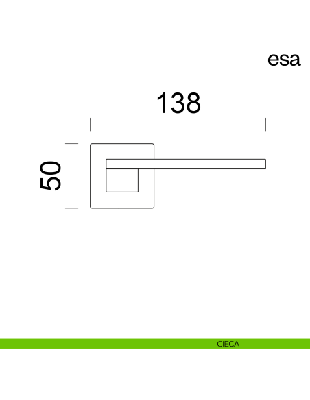 Maniglia per porta Esa dnd Handles cieca