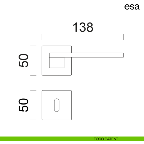 Maniglia per porta Esa dnd Handles foro patent