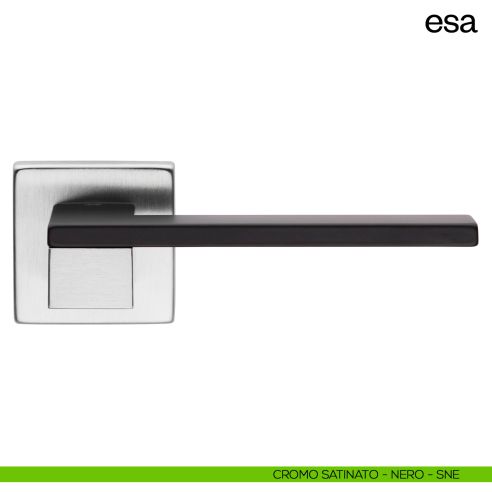 Maniglia per porta Esa dnd Handles cromo satinato - nero