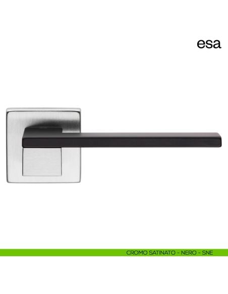 Maniglia per porta Esa dnd Handles cromo satinato - nero