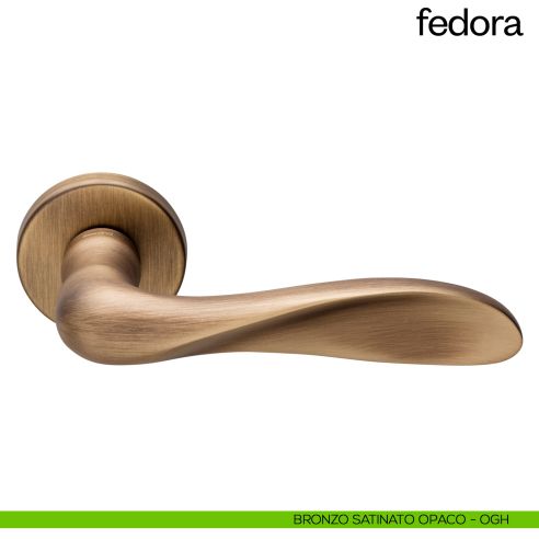 Maniglia per porta Fedora dnd Handles bronzo satinato opaco