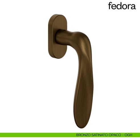 Maniglia per finestra martellina DK Fedora dnd Handles bronzo satinato opaco