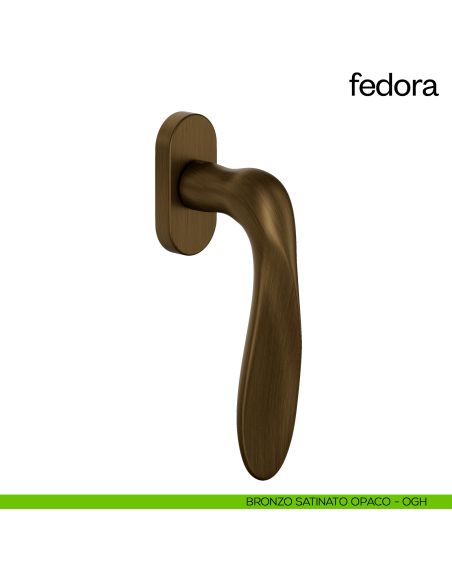 Maniglia per finestra martellina DK Fedora dnd Handles bronzo satinato opaco
